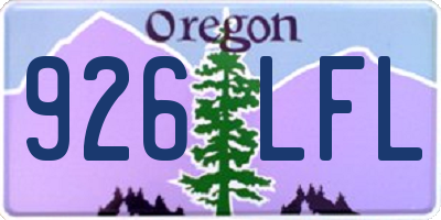 OR license plate 926LFL