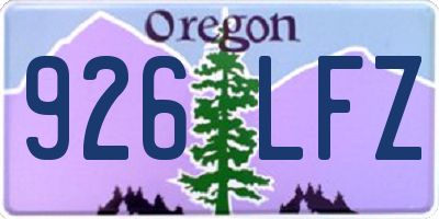 OR license plate 926LFZ