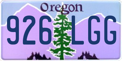 OR license plate 926LGG
