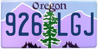 OR license plate 926LGJ