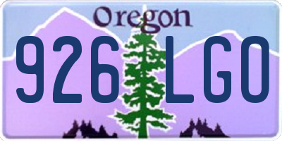OR license plate 926LGO