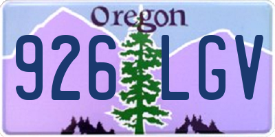 OR license plate 926LGV