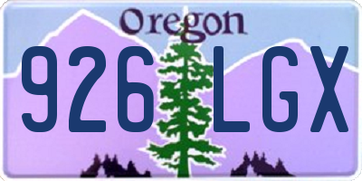 OR license plate 926LGX