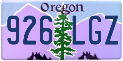 OR license plate 926LGZ