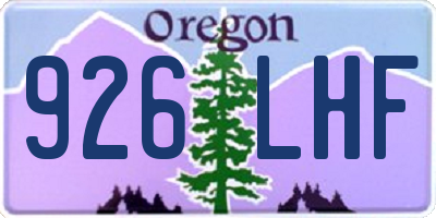 OR license plate 926LHF