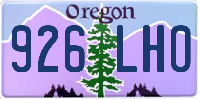 OR license plate 926LHO