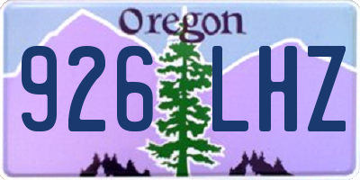 OR license plate 926LHZ