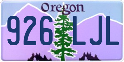 OR license plate 926LJL