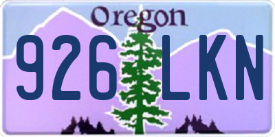 OR license plate 926LKN