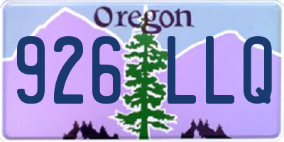 OR license plate 926LLQ