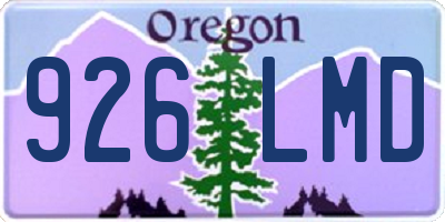 OR license plate 926LMD