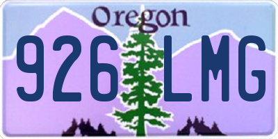 OR license plate 926LMG