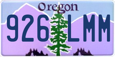 OR license plate 926LMM