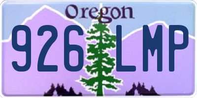 OR license plate 926LMP