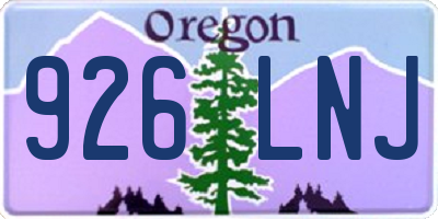 OR license plate 926LNJ