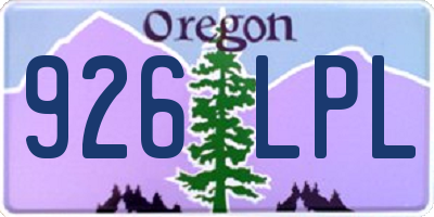 OR license plate 926LPL