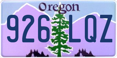 OR license plate 926LQZ