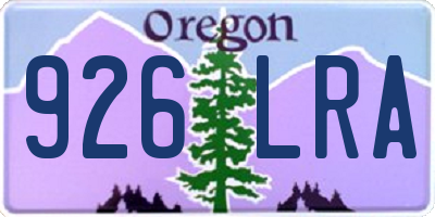 OR license plate 926LRA