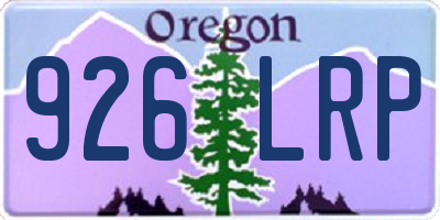 OR license plate 926LRP