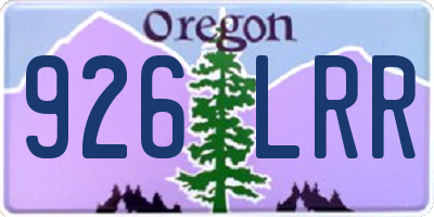 OR license plate 926LRR
