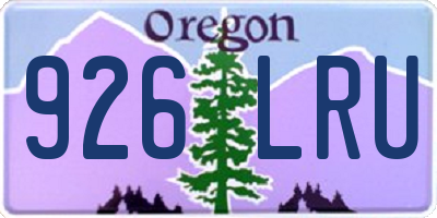 OR license plate 926LRU