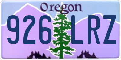 OR license plate 926LRZ