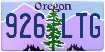 OR license plate 926LTG