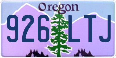 OR license plate 926LTJ