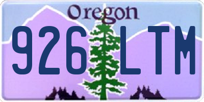 OR license plate 926LTM