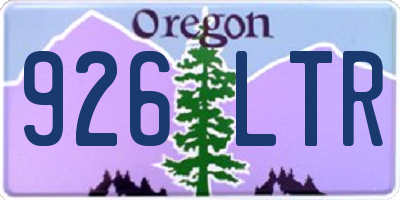 OR license plate 926LTR