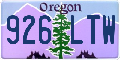 OR license plate 926LTW