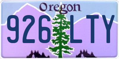 OR license plate 926LTY
