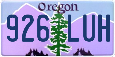 OR license plate 926LUH