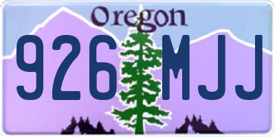 OR license plate 926MJJ