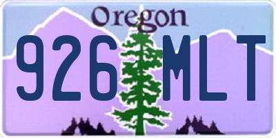 OR license plate 926MLT
