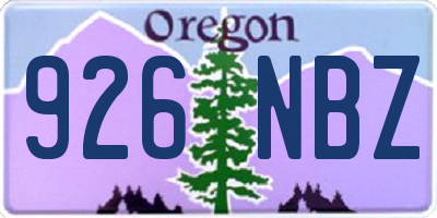 OR license plate 926NBZ
