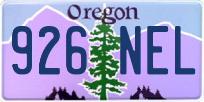 OR license plate 926NEL