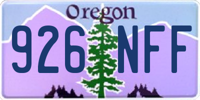 OR license plate 926NFF
