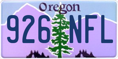 OR license plate 926NFL