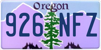 OR license plate 926NFZ