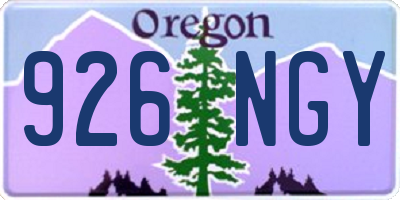 OR license plate 926NGY