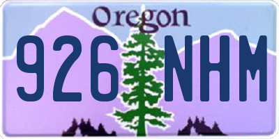 OR license plate 926NHM