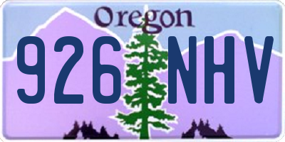 OR license plate 926NHV