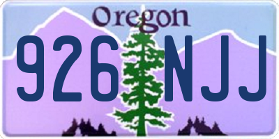 OR license plate 926NJJ