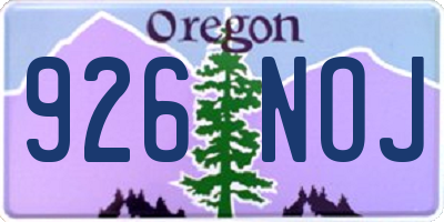 OR license plate 926NOJ
