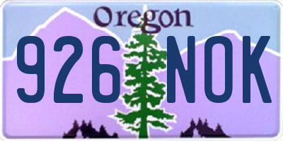 OR license plate 926NOK
