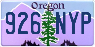 OR license plate 926NYP
