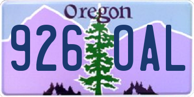 OR license plate 926OAL