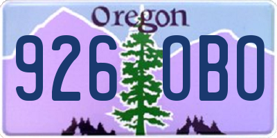 OR license plate 926OBO