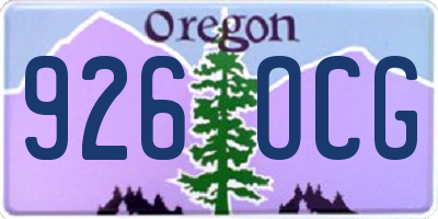 OR license plate 926OCG